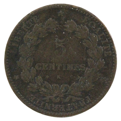 France 1873K 5 Centimes VF-EF (VF-30)