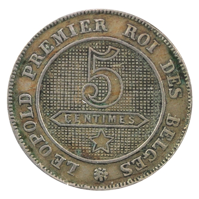 Belgium 1861 5 Centimes Extra Fine (EF-40)