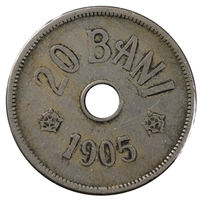 Romania 1905 20 Bani Very Fine (VF-20)