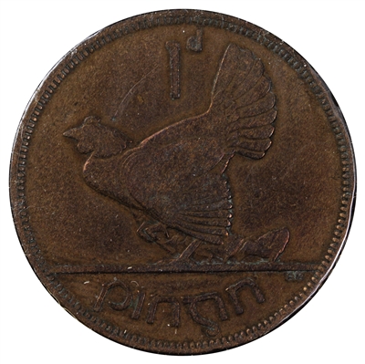 Ireland 1928 Penny Almost Uncirculated (AU-50)