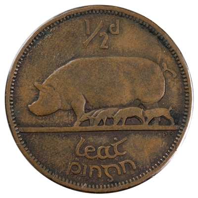 Ireland 1928 1/2 Penny Extra Fine (EF-40)