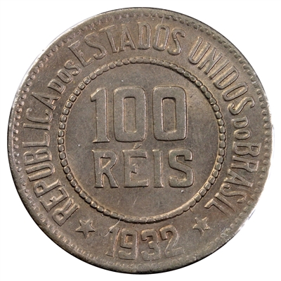 Brazil 1932 100 Reis Uncirculated (MS-60)
