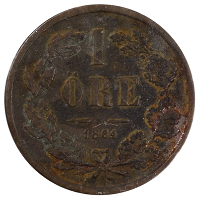 Sweden 1864 LA Ore Extra Fine (EF-40)