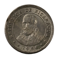 Nicaragua 1954 5 Centavos Uncirculated (MS-60)