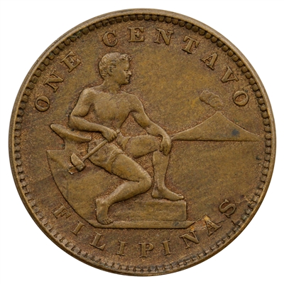 Philippines 1909S Centavo Almost Uncirculated (AU-50) $