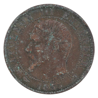 France 1855B 5 Centimes Extra Fine (EF-40)