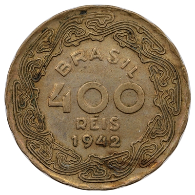Brazil 1942 400 Reis Almost Uncirculated (AU-50)