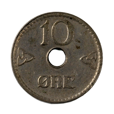 Norway 1926 10 Ore Extra Fine (EF-40)