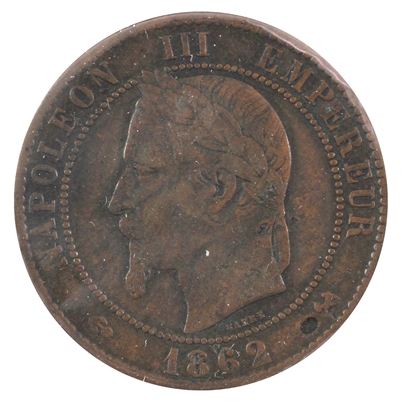 France 1862K 10 Centimes Extra Fine (EF-40)