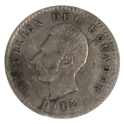 Ecuador 1912FG 1/2 Decimo Extra Fine (EF-40)