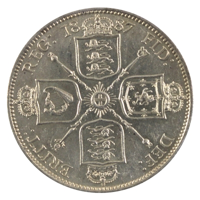 Great Britain 1887 Florin AU-UNC (AU-55) $