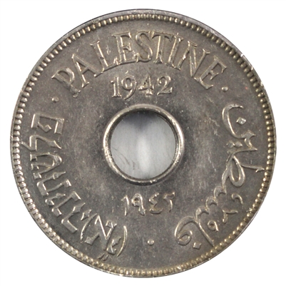 Palestine 1942 10 Mils AU-UNC (AU-55) $
