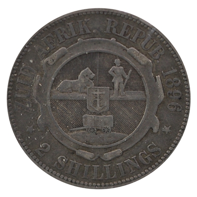 South Africa 1896 2 Shillings Very Fine (VF-20)