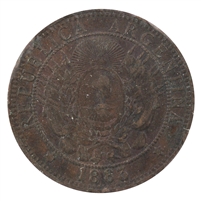 Argentina 1883 2 Centavos Extra Fine (EF-40)