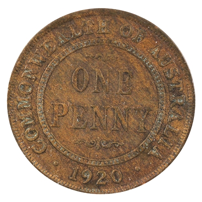 Australia 1920 Penny Extra Fine (EF-40) $