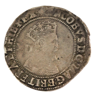 England 1603-1625 James I Shilling, Second Coinage, 3rd Bust Very Fine (VF-20) $