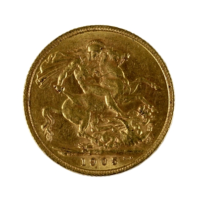 Great Britain 1905 Gold Sovereign AU-UNC (AU-55)