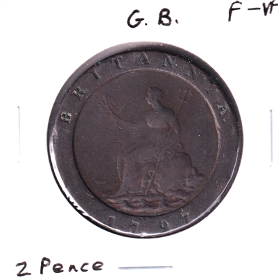 Great Britain 1797 2 Pence F-VF (F-15) (L)