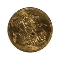 Great Britain 1913 Gold Sovereign Brilliant Uncirculated (MS-63)