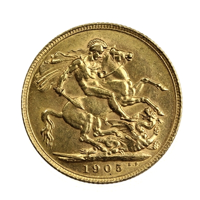 Great Britain 1905 Gold Sovereign Uncirculated (MS-60)