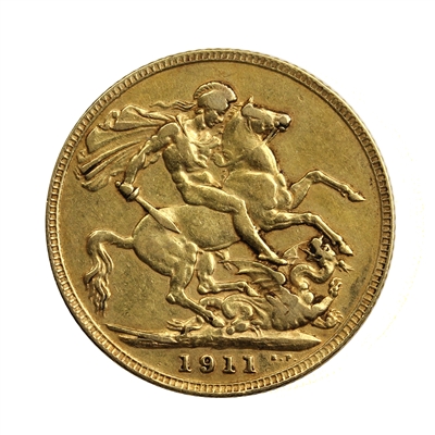 Great Britain 1911 Gold Sovereign Very Fine (VF-20)