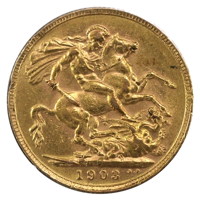 Australia 1903P Gold Sovereign EF-AU (EF-45)