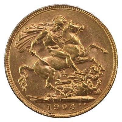 Australia 1904P Gold Sovereign AU-UNC (AU-55)