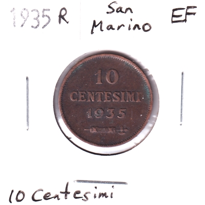 San Marino 1935R 10 Centesimi Extra Fine (EF-40)