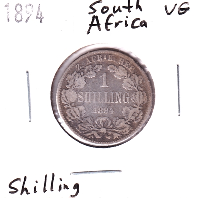 South Africa 1894 Shilling Very Good (VG-8)