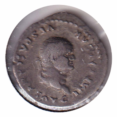 Ancient Rome 75AD Vespasian Silver Denarius Very Fine (VF-20) $