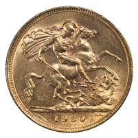 South Africa 1930 SA Gold Sovereign EF-AU (EF-45)