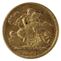 Great Britain 1900 Gold 1/2 Sovereign Very Fine (VF-20)