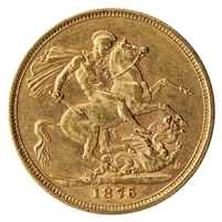 Australia 1876M Gold Sovereign EF-AU (EF-45)