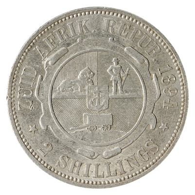 South Africa 1894 2 Shillings EF-AU (EF-45) $