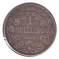 South Africa 1894 Shilling Very Fine (VF-20) $