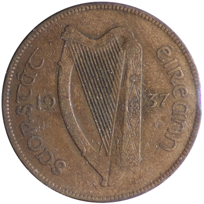 Ireland 1937 Penny Extra Fine (EF-40)