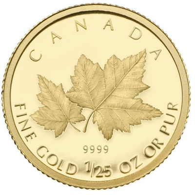 2009 Canada 50-Cent Red Maple 1/25oz Gold Coin (TAX Exempt)