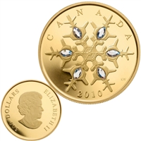 2010 Canada $300 Crystal Snowflake 14K Gold Coin