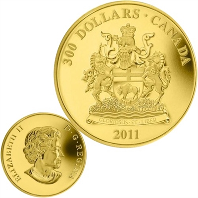 2011 Canada $300 Gold Coin - Manitoba Coat of Arms