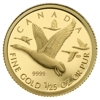 2011 Canada 50-cent Canada Geese 1/25oz. Fine Gold (No Tax) scratched capsule, marks on sticker