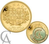 2012 Canada $500 100th Anniversary First Gold Coins 5oz. Fine Gold (TAX Exempt)