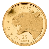 2011 Canada 25-cent Cougar .5g Pure Gold (TAX Exempt)