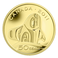 2011 Canada 50-cent Orca Whale 1/25oz. Fine Gold Coin (TAX Exempt)