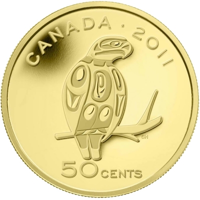 2011 Canada 50-cent Peregrine Falcon 1/25oz. Fine Gold Coin (TAX Exempt)