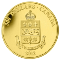 2012 Canada $300 Quebec Coat of Arms 14K Gold (capsule lightly scratched)