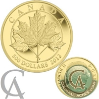 2012 Canada $500 Maple Leaf Forever 5oz. Fine Gold Coin (TAX Exempt)