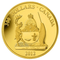 2012 Canada $300 Provincial Coat of Arms - Nunavut 14K Gold Coin
