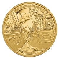 2013 Canada $500 HMS Shannon & USS Chesapeake 5oz. Fine Gold (No Tax)