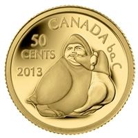 2013 Canada 50-cent Inuit Art - Owl Shaman Holding Goose 1/25oz. Gold (No Tax)