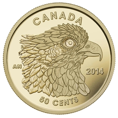 2014 Canada 50-cent Osprey 1/25oz. Fine Gold Coin (TAX Exempt)
